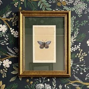 11"x14" Gold Foil Butterfly Poster Framed Wall Art Print - Rifle Paper Co.